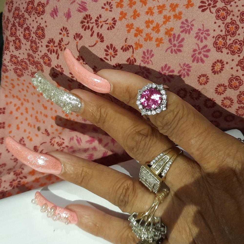 NIB GENUINE SOLID STERLING SILVER CZ COCKTAIL 🍸 RING SIZE 6